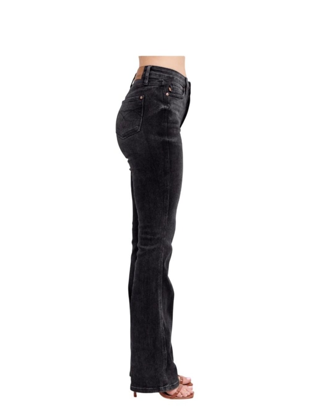 Judy Blue Women Black Bootcut Jeans 9/29 Long High-Waisted Stretch Denim JB88787